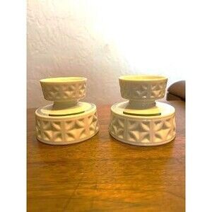 Lenox Candlestick Echo Collection Platinum Trim Vintage - pair